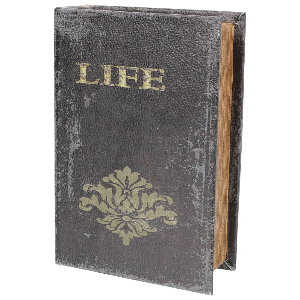 

Ornaments Vintage Decor Book Office Bookends Decorative Faux Books Pu Prop Box