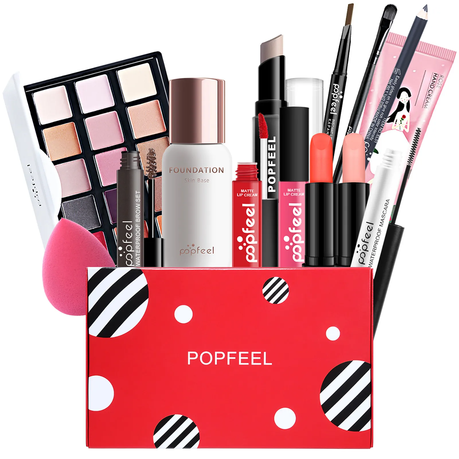 

All In One Makeup Kit Eyeshadow Palette LipGloss Lipstick Eyeshadow Brushes Eyebrow Pencil Concealer Stick Eyeliner Powder