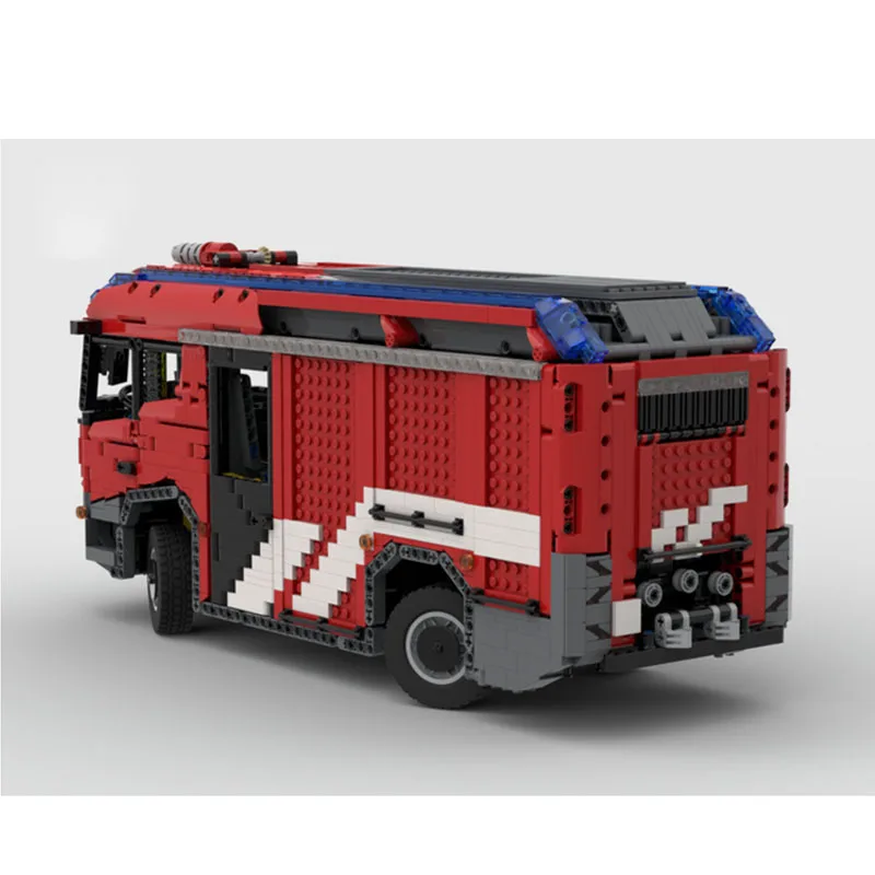 Новинка строительный блок модель пожарной машины 4391 шт. Пазл сделай сам для