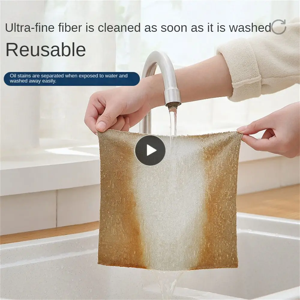 

Wipes Dry And Wet Extractable Dishcloth Kitchen Household Cleaning Scouring Cloth Kitchen Rag To Remove Oil Stains Microfiber