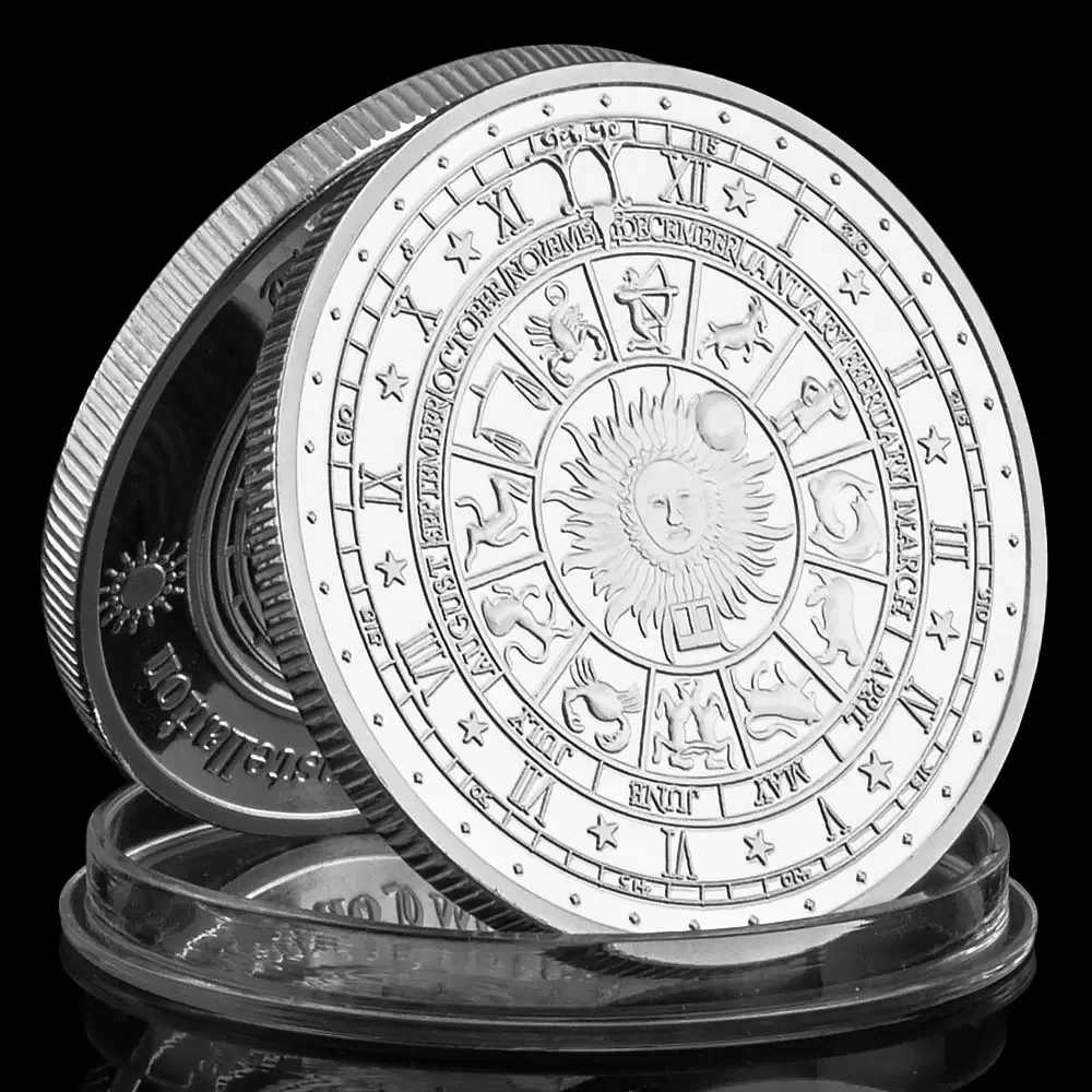 Позолоченные монеты Таро пожелания счастливые двенадцать созвездий на