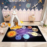 LIDALL_1 Sun Earth Moon Eight Planets In Solar System Soft Mat Living-room Kid Room Bedroom Home & Business Decor. Rug Carpet