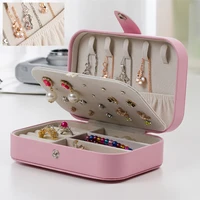 holder necklace organizer display packaging storage earring boxes jewelry box button leather storage jewelry case boxes