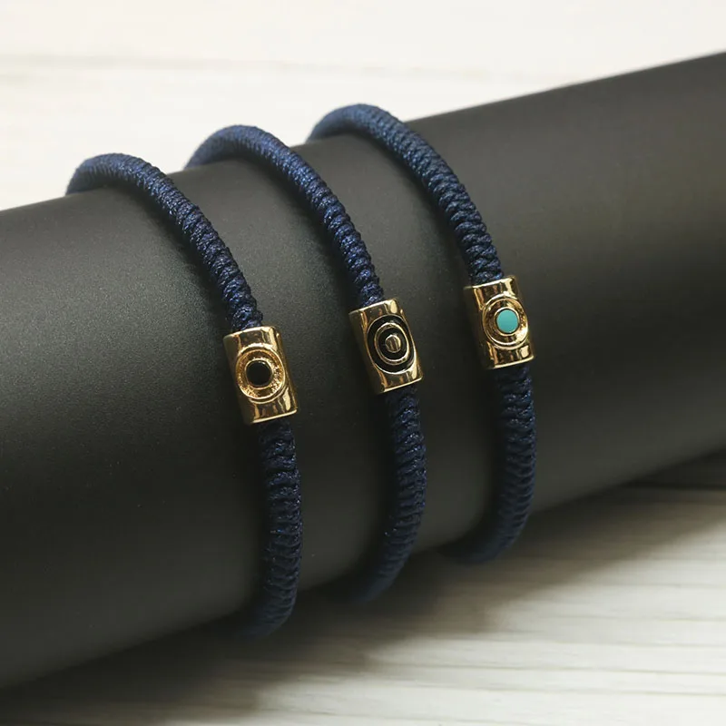 Этно-циркониевый браслет ручной работы Женский Плетеный эмалированный амулет на