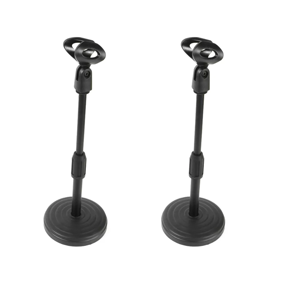 

2pcs Portable Desktop Lifting Plastic Weighted Disc Microphone Stand for General Meeting Computer Microphone Live Broadcast (No