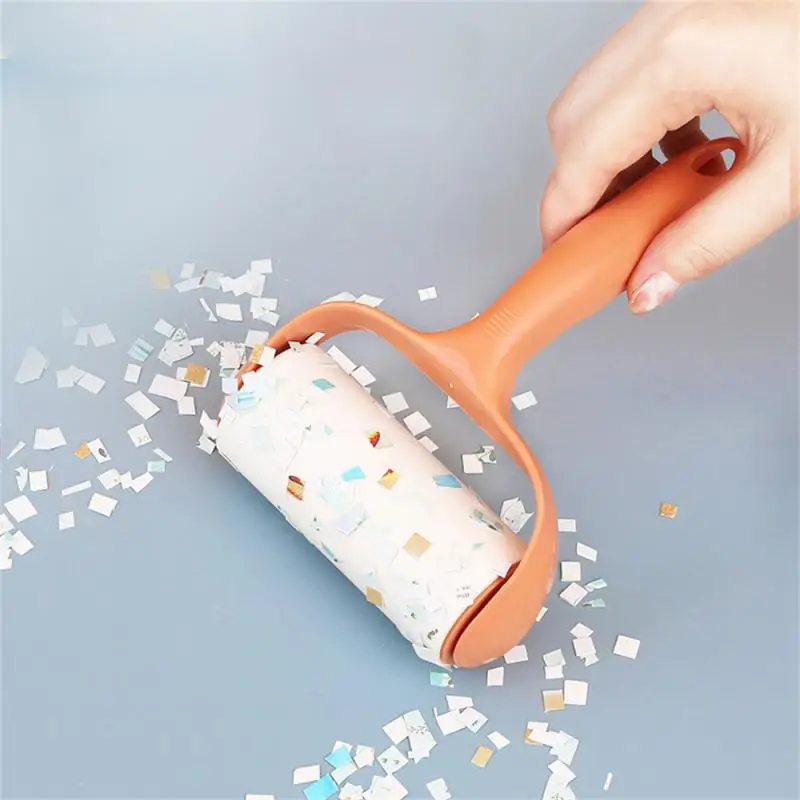 

Creative Sticky Roller Dust Wiper Tearable Roll Paper Clothes Lint Brush Pet Hair Remover Portable Replaceable Cleaning Brush
