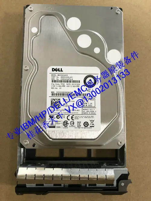 

DELL HDD 4TB 7.2K SAS 3.5 012GYY 12GYY with bracket 0529FG