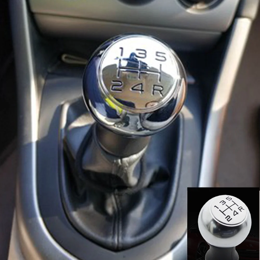 

5/6 Speed Chrome Car Manual Gear Shift Lever Stick Knob HandBall For Peugeot 106/1007/206/107/306/307/308/2008/301/406/508/605