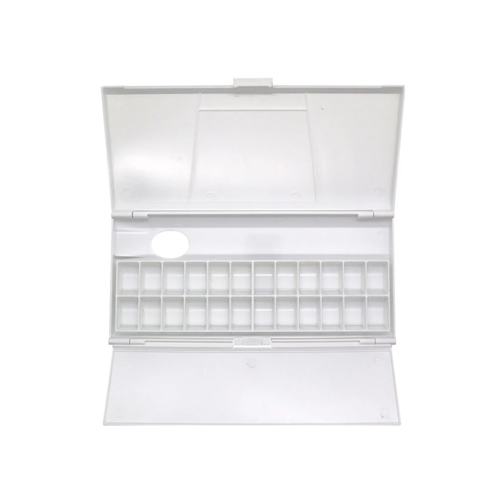 

Fold Palette Travel Tray Painting Mixing Plastic Watercolor Case Artist Student Box Sub-supply