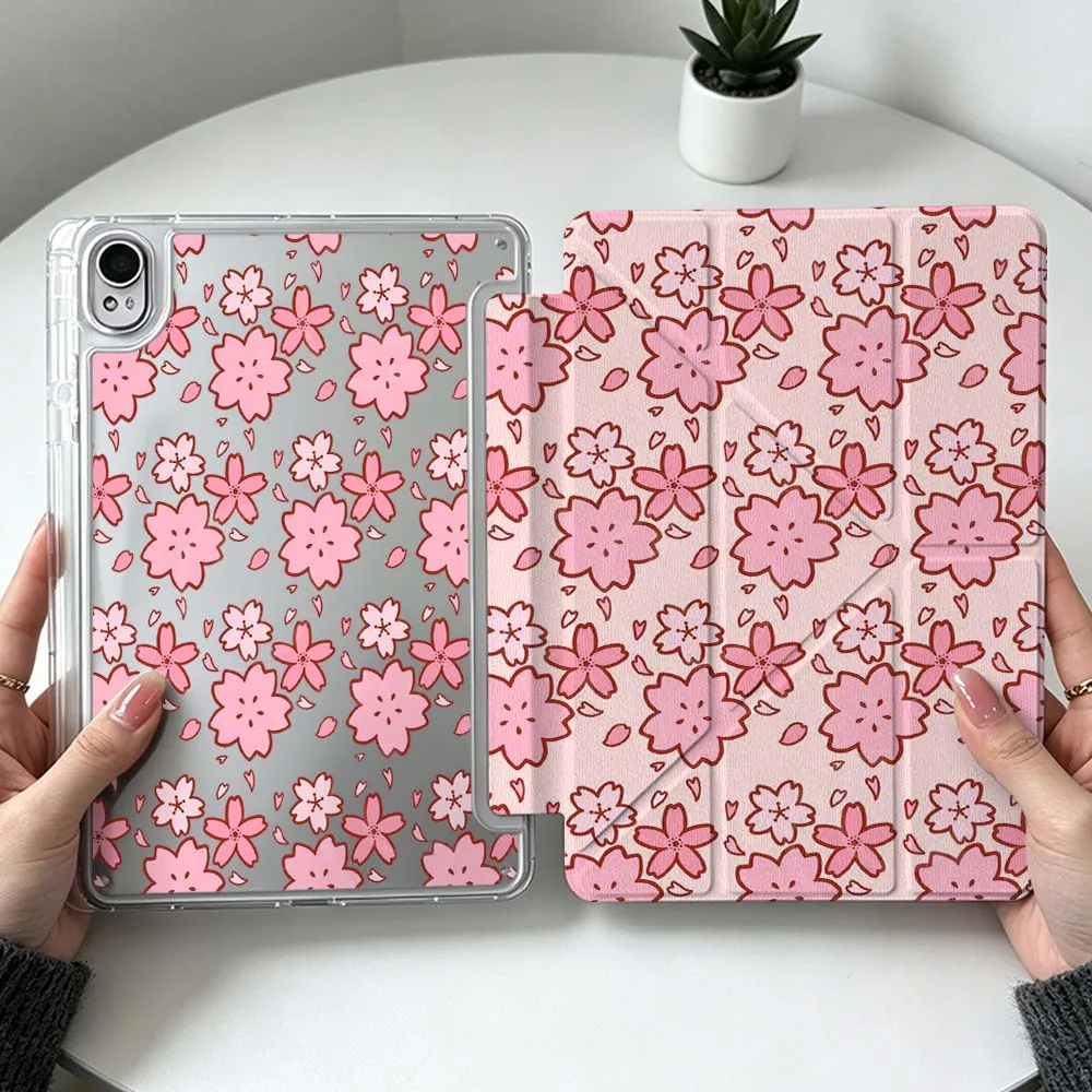Фото Мягкий чехол с розовым цветочным дизайном для Huawei MatePad Pro SE Air 12X, Honor Pad 9, V9, GT, X9a, X9, Foldable 3Y №3