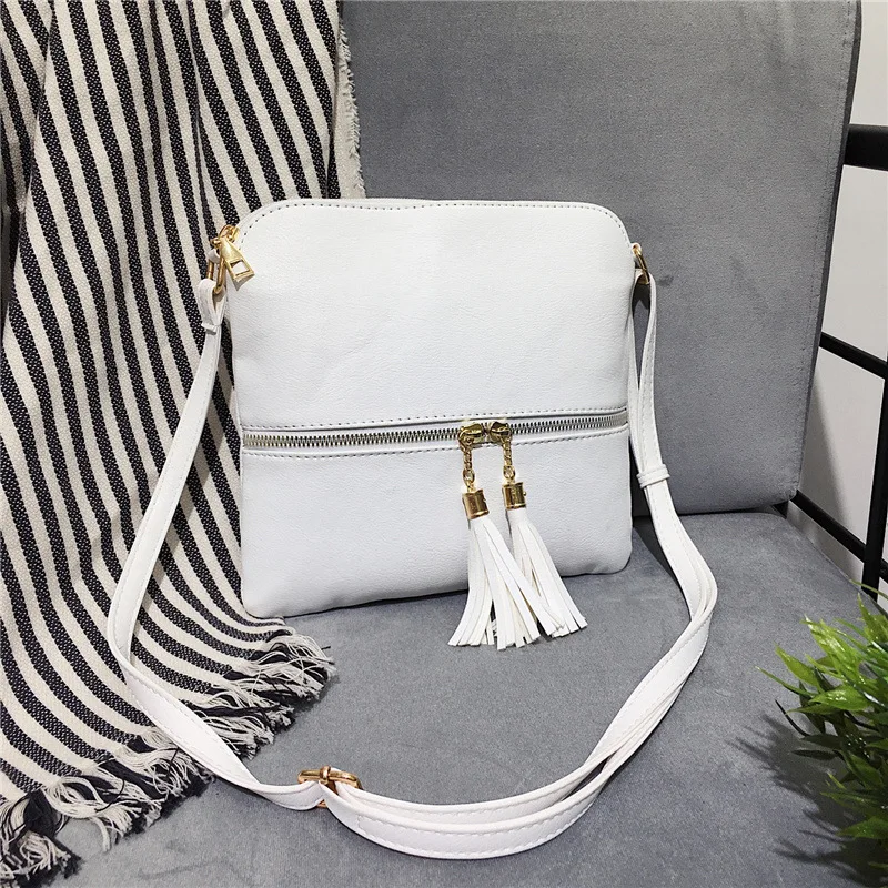 

Women's Bag 2023 New Cross Body Zipper Bag Female's Bag European American Fashion Shoulder Bag Tassel Bag Femme