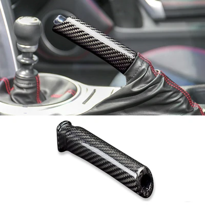 

Наклейка из настоящего твердого углеродного волокна для автомобиля Subaru BRZ Toyota 86, замена ручки ручного тормоза, крышка ручного тормоза, аксессуары для интерьера