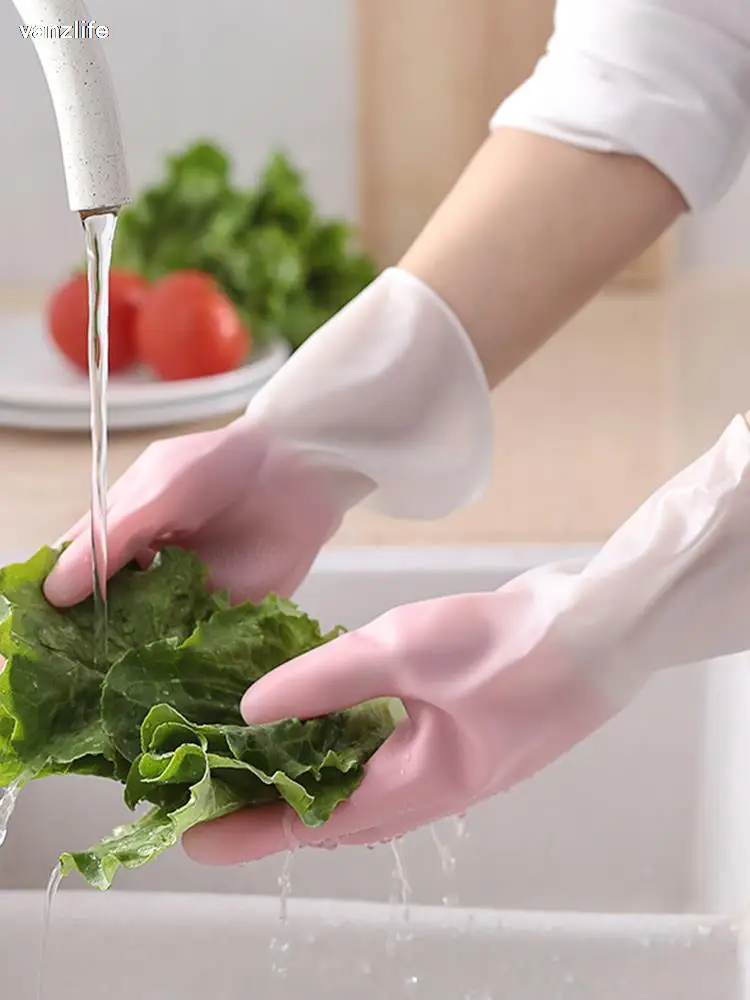 

Vanzlife перчатки для мытья посуды для женщин летние тонкие кухонные домашние водонепроницаемые прочные рабочие гаджеты для стирки