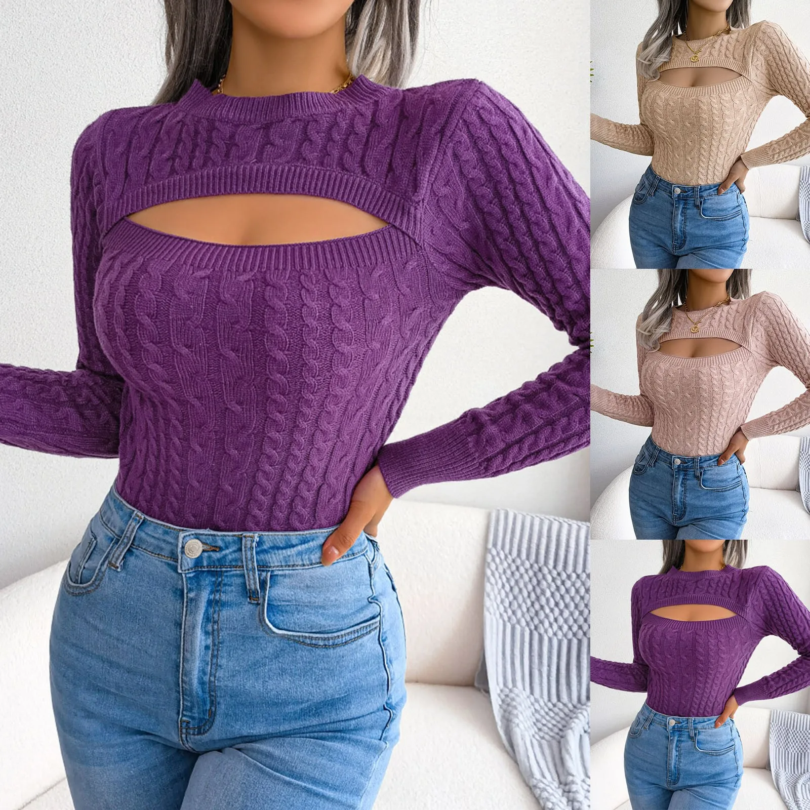 

Женский модный пуловер с длинным рукавом, свитер, Свитшот