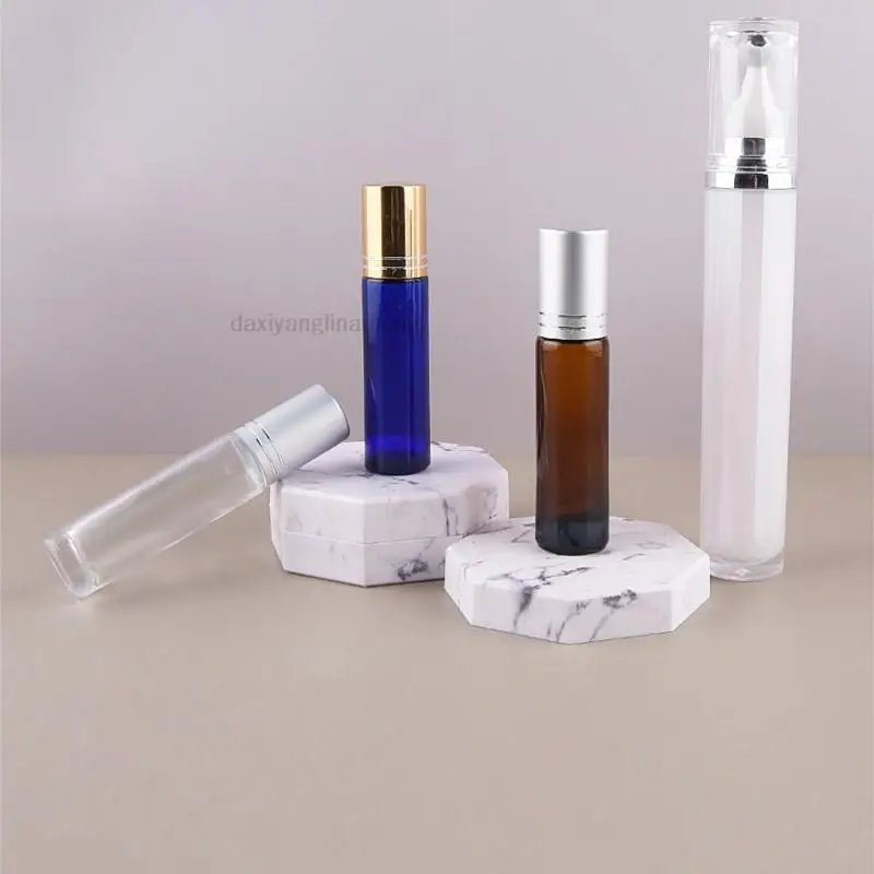 

20pcs/lot 10 ml 20ml g ball bottle go bead glass acrylic ball inside the bottle stopper ball Acrylic Roller