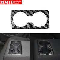real carbon fiber car accessories for mazda 3 axela 2020 car back row cup holder panel interior trim cover decoration stickers