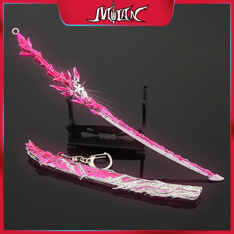 Naraka Bladepoint Keychain Tai Dao Game Skins Dragon Momoko Sword Falling Cherry Japanese Katanas Butterfly Knife Kids Toys Gift