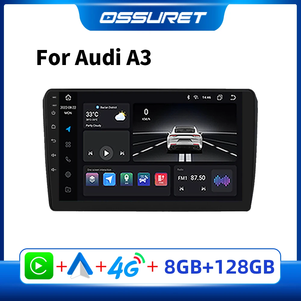 9 Inch Android Car Radio Multimedia for Audi A3 8P 2003 - 2013 Car Stereo Auto Audio Video Player GPS WIFI USB 2 Din Head Unit