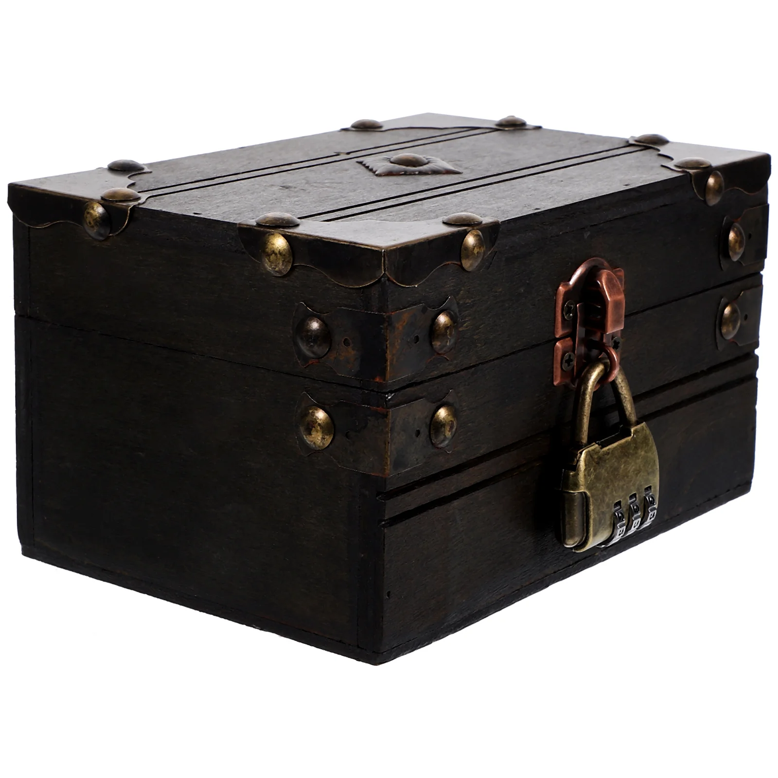 

Vintage Storage Box Bedroom Decore Treasure Wooden Bedrooms Jewelry Case Holder