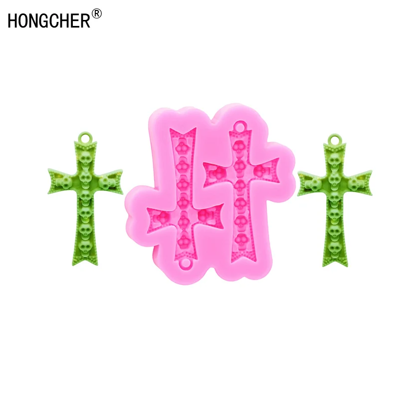 

Крест, Череп, украшения, аксессуары, фотоформа для торта, шоколада, сделай сам, брелок, подвеска, ювелирные изделия, гибкая Полимерная глина