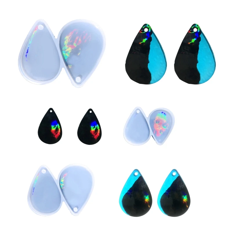 

DIY Light and Keychain Earrings Silicone Epoxy Mold DIY Ornaments Pendant Crafting Mould for Valentine Love Gift Y08E