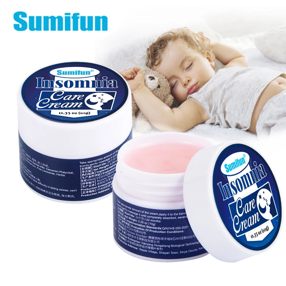 

10G/pc Sumifun Insomnia Cream Improve Sleep Quality Relieve Anxiety Stress Good Sleep Plaster Brain Acupressure Massage Ointment