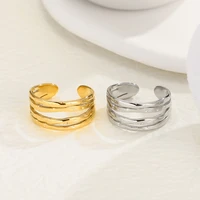 kouch vintage boho classic stainless steel rings for wedding gifts man woman cuff finger jewelry double layer vintage rings