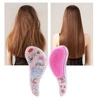 cartoon comb transparent colorful ergonomic lovely appearance hair air cushion comb for kid