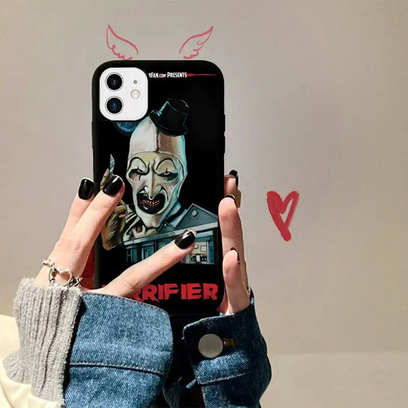 Horror Movie Terrifier Phone Case Silicone PC+TPU Case For iPhone 14 11 12 13 Pro Max 8 7 6 Plus X XR Hard Fundas
