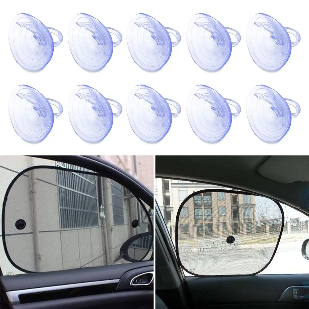 

10PCS Clear Car Sunshade Bathroom Supplies Wall Hanger Suction Cup Sucker Hook