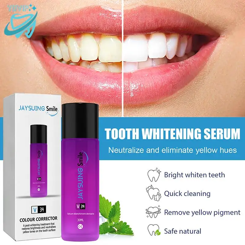 

30ml Tooth Whitening Essence Tooth Powder Whitening Toothpaste Remove Teeth Smoke Stains Plaque Oral Hygiene Tool Cleaning Care