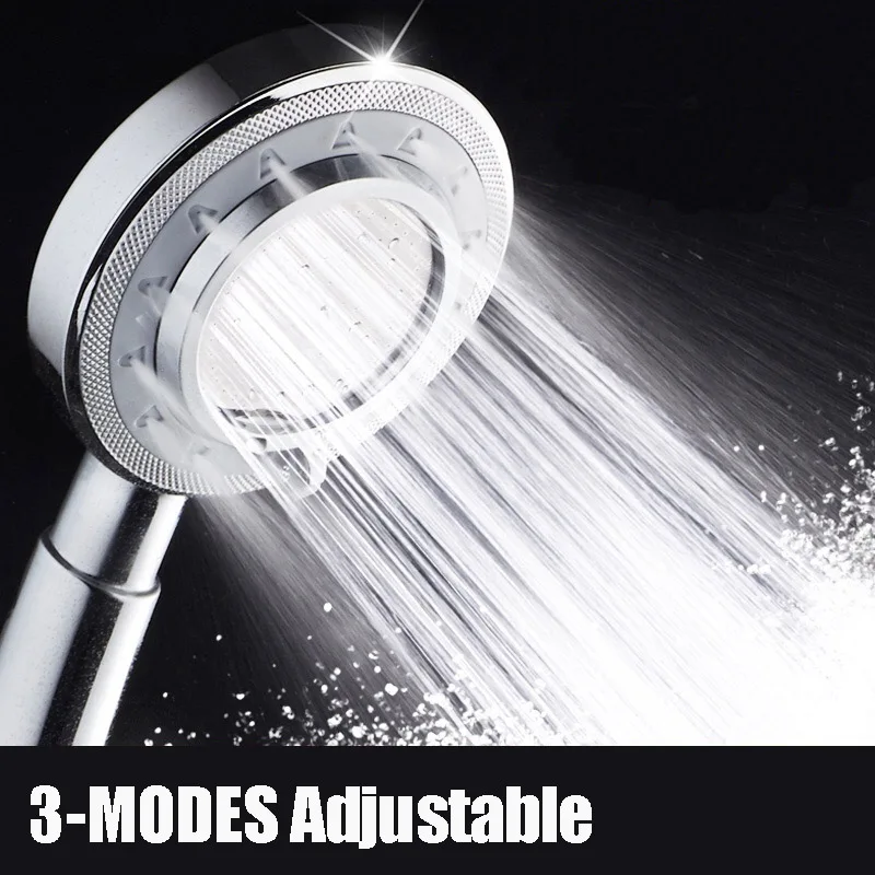 

Shower Head High Pressure Water Saving 3 Mode Spray Handheld Showerheads Universal ABS Chrome Shower Heads Bathroom Accessories