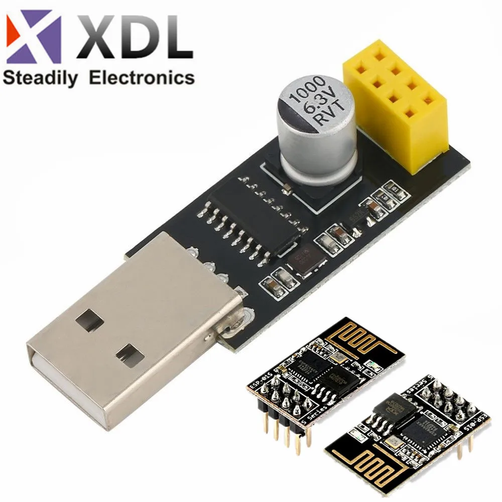 Адаптер программатора ESP01 UART GPIO0, Женский адаптер ESP8266, CH340G USB в ESP8266, последовательный беспроводной модуль для разработки Wi-Fi