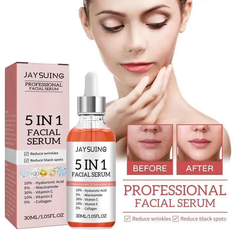 

5 In 1 Facial Essences Vitamin C Essences Nourishes And Beautifies Skin Moisturizes Skin Anti-Wrinkle Firming Fades Spots Acne