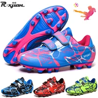 Football Shoes Children Green Five-a-side Kids Soccer Training Low-top Long Nails Non-slip Rubber Nails Football Sneakers