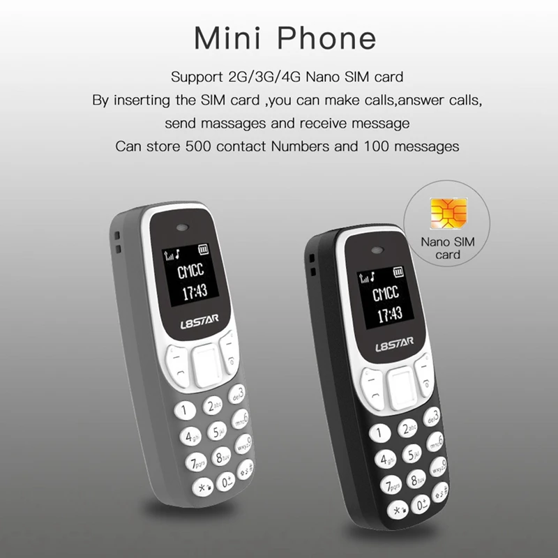 Мини-телефон L8star Bm70 компактный Gsm Bluetooth