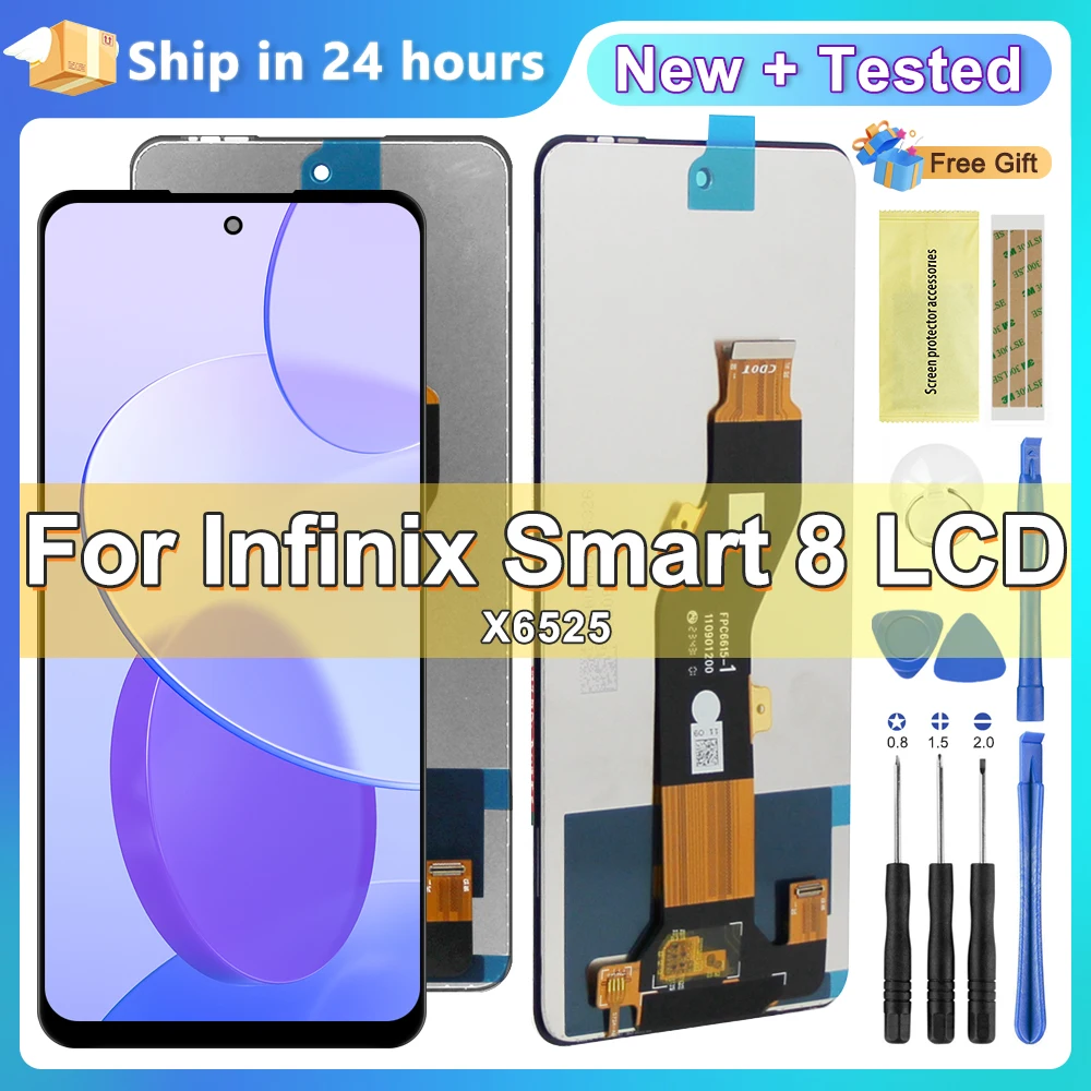 Дисплей 6 дюйма для Infinix Smart 8 ЖК-дисплей замены планшетов X6525