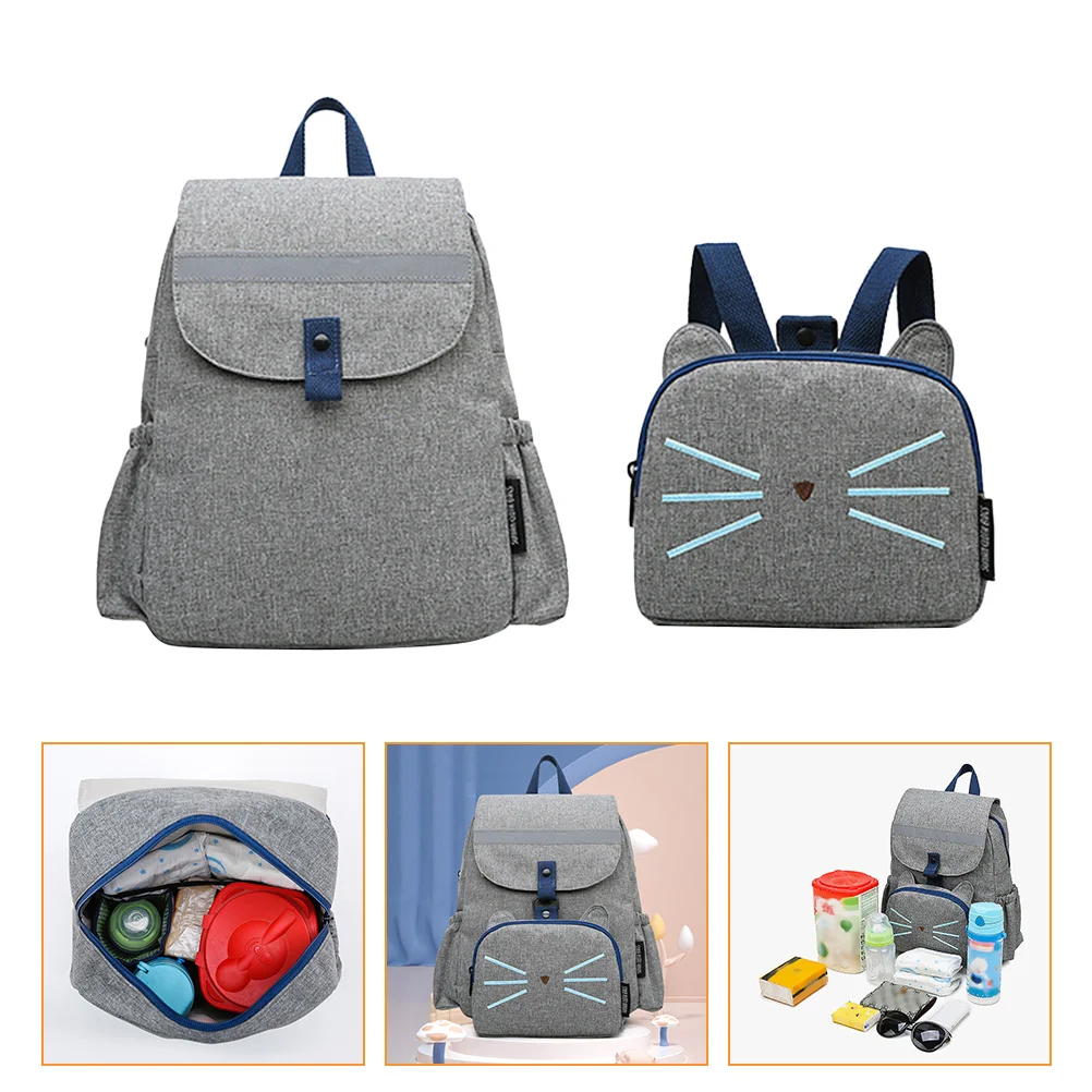 

2pcs Durable Large Capacity Travel Outdoor Portable Mommy Bag Diaper Bag Mother Baby Bag Nappy Bag