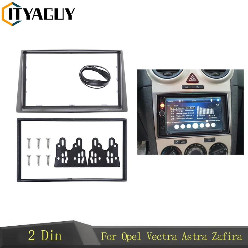 

Double Din Radio Fascia for 2006 Opel Vectra Astra Zafira Car Radio Dash Panel Installation Trim Kit 2 Din Frame Face Bezel