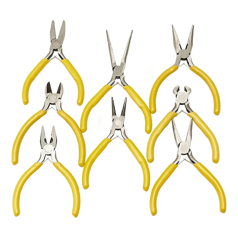 

Jewelry Pliers, 5 Inch Needle Nose Pliers Small Pliers Wire Cutting Pliers,For Jewelry Repairing And Making (8 Pieces)