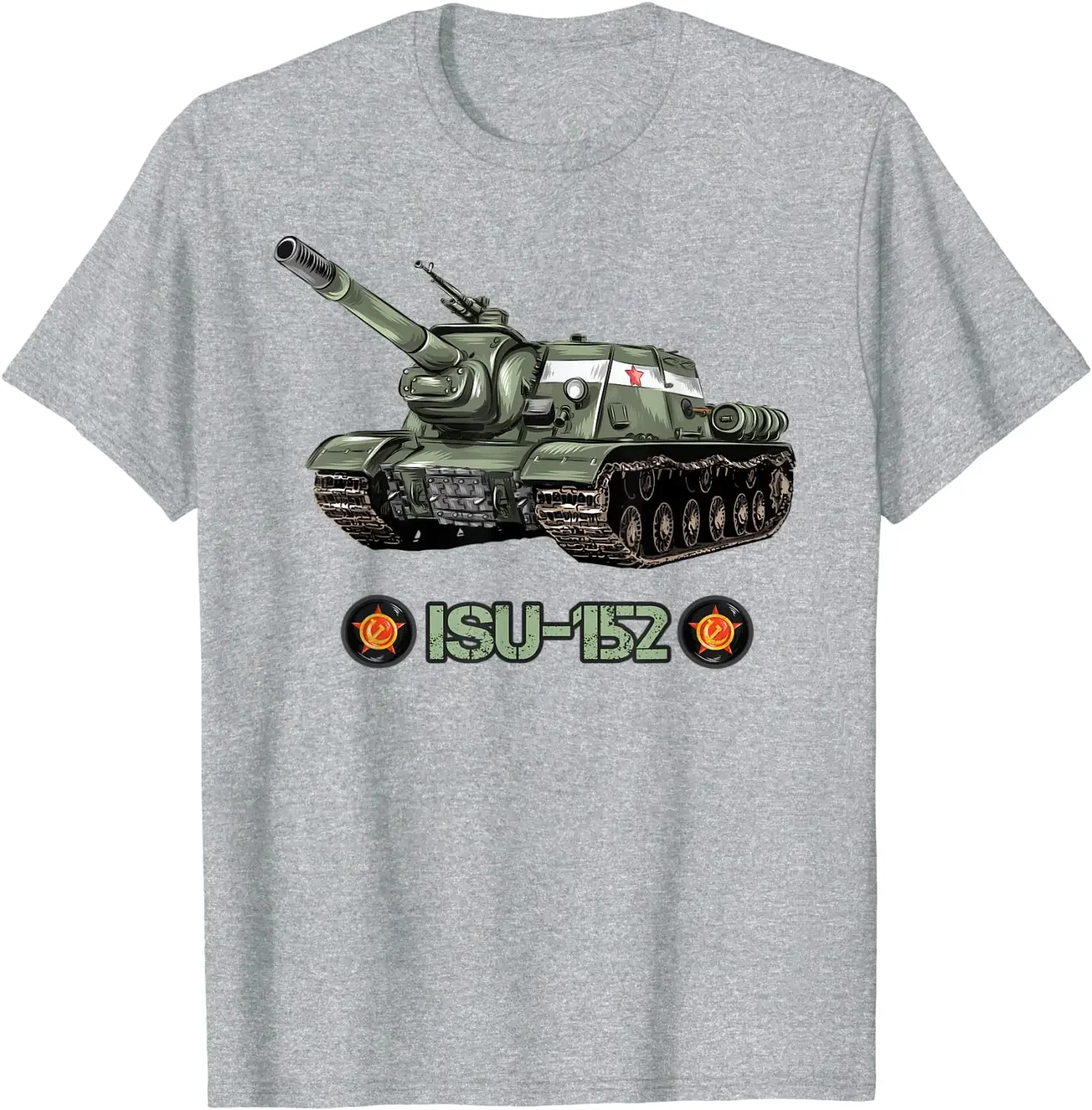 Мужская футболка Russian World War Tank Artillerie ISU-152 из хлопка