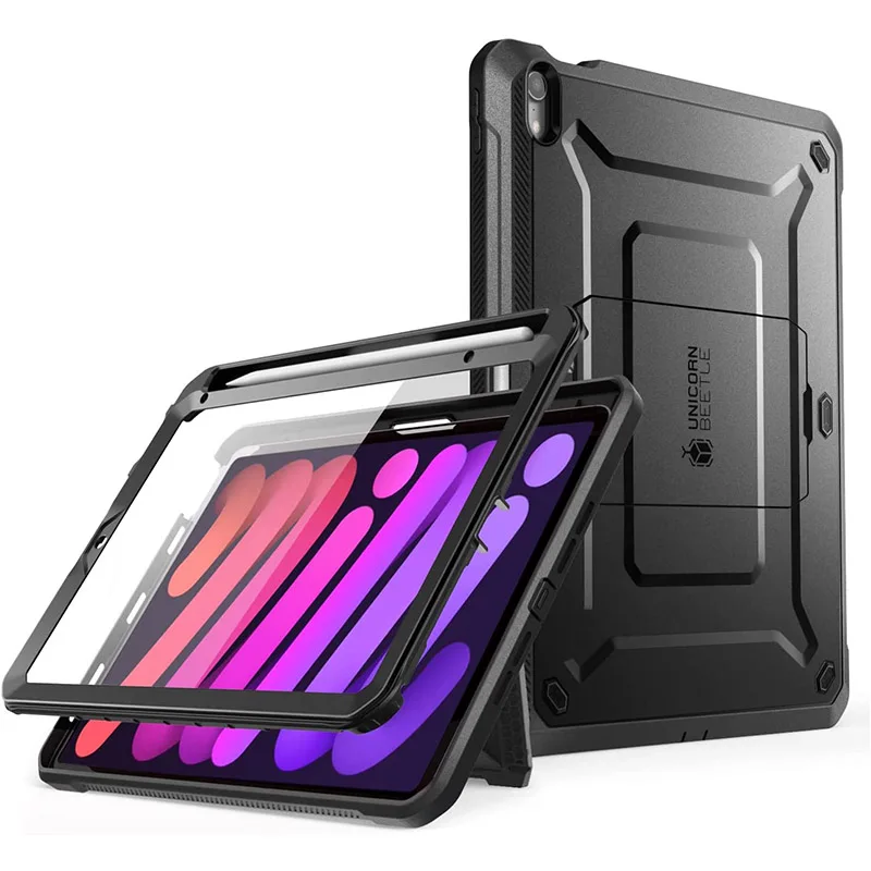 For iPad Mini 6th Gen Case 8.3", 2021 SUPCASE UB Pro Full-Body Rugged Kickstand Protective Case with Built-in Screen Protector