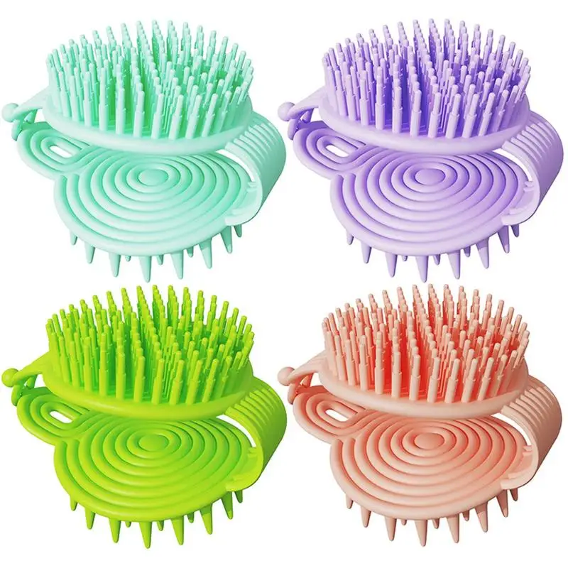 

Hair Shampoo Brush Manual Head Scalp Care Massage comb Hair Scrubber Multifunctional TPR Soft Scalp Brush Shampoo Brushes