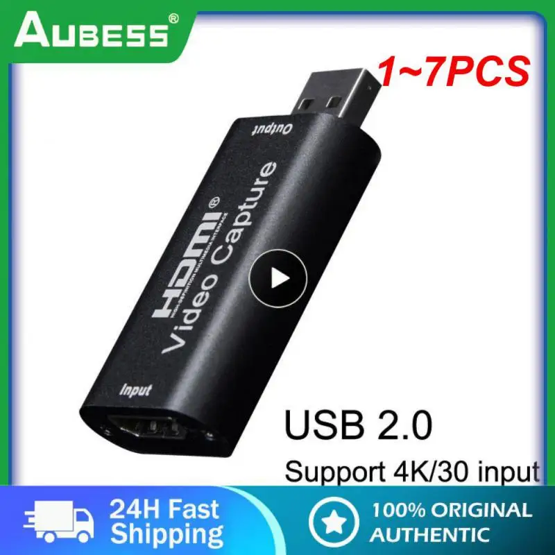 

1 ~ 7 шт. HDMI-совместимая карта видеозахвата USB 3.0 записывающее устройство для/3 игровых ТВ-приставок телефона видеокамеры записи живого времени