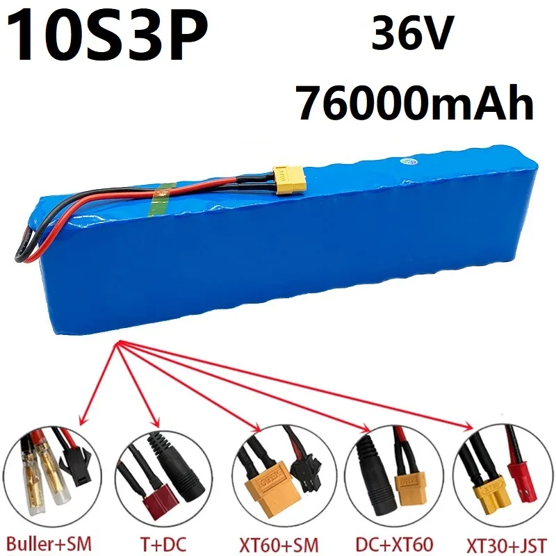 

Бесплатная доставка, литий-ионный перезаряжаемый аккумулятор 10S3P 36 В 76000 мАч 18650 для самостоятельной сборки аккумуляторных батарей и т. Д.