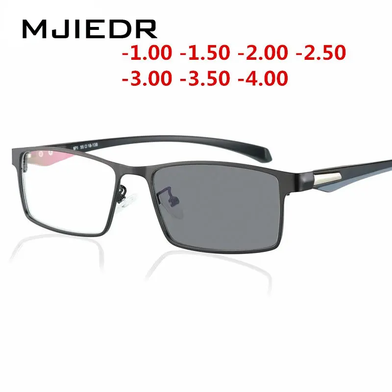 

Солнцезащитные фотохромные очки с полным ободком для близорукости мужские Оптические готовые очки для студентов при близорукости оправа для очков по рецепту-1,0-4,0