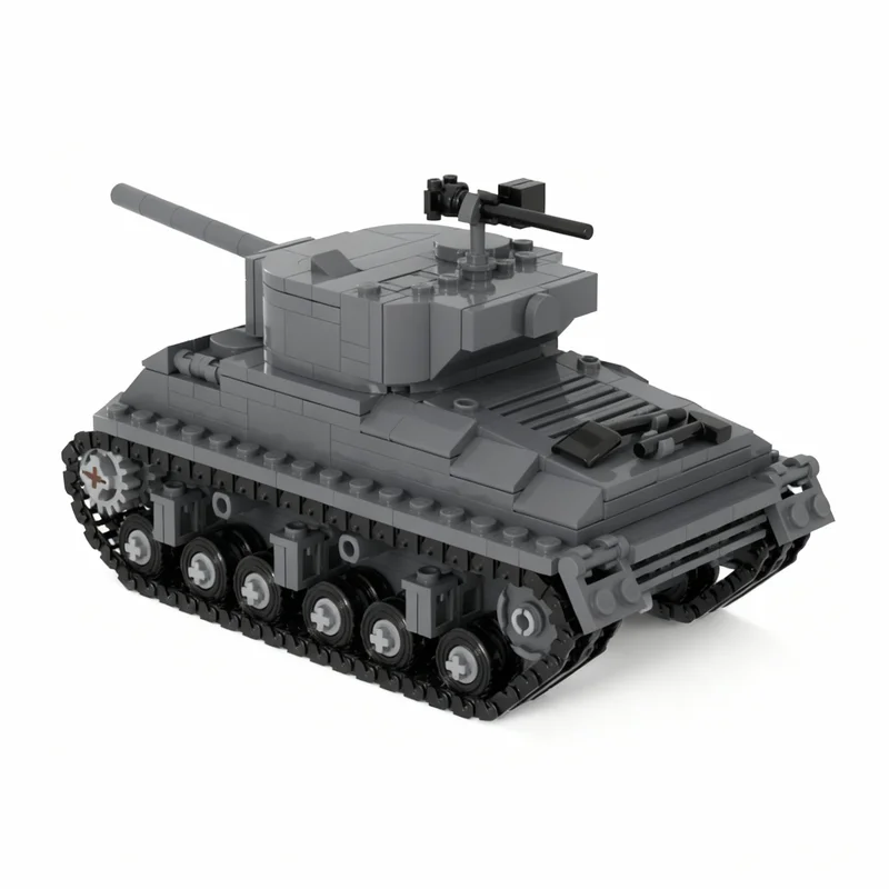 Фото Набор строительных блоков MOC M4A3E8 Sherman, 624 детали, конструктор, рождественский подарок, развивающая игрушка, идея для творчества, подарок на день рождения, для сборки №2