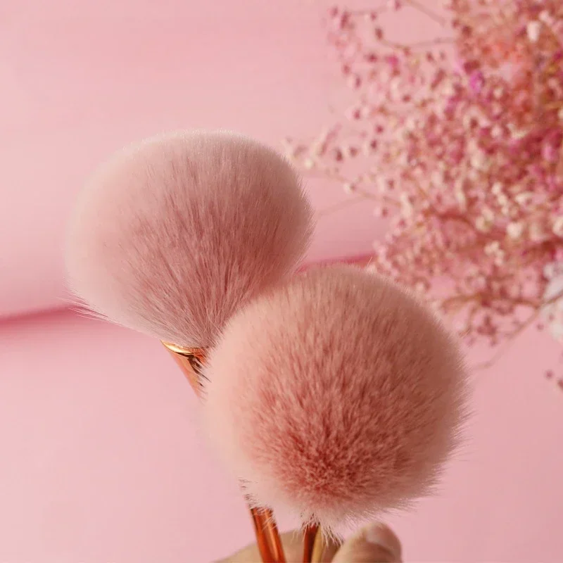 Кисть для пудры розового золота профессиональная кисть макияжа большая