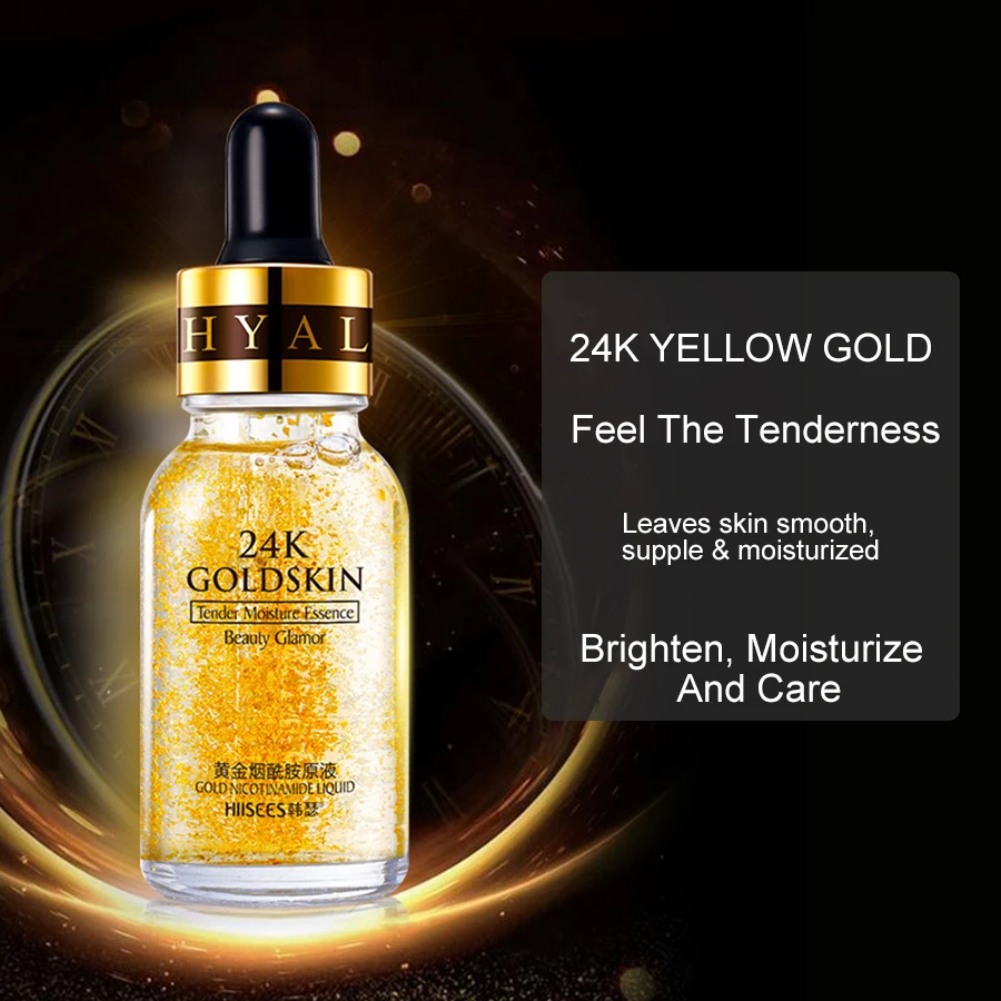 

24k Gold Face Serum Hyaluronic Acid Serum Moisturizer Essence Cream Whitening Day Creams Anti Aging Anti Wrinkle Acne Art