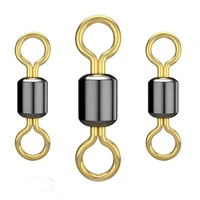 100pcslot fishing swivels ball bearing swivel with safety snap solid rings rolling swivel for carp fishing accessories